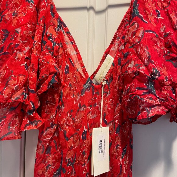 Ramya Dress Chiffon Water Color Vermil - Picture 5 of 7